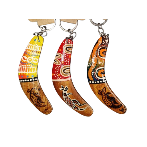 Wooden Boomerang Keyring