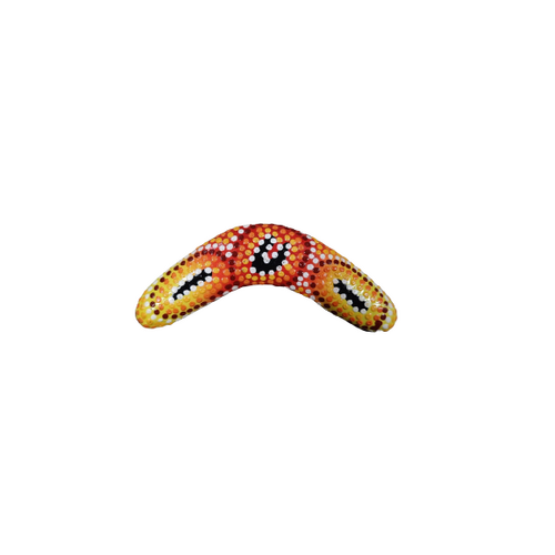 Boomerang Magnet - Aboriginal Dot Painting