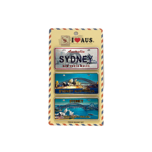 Sydney Harbour Number Plate - 3 Pack Magnet