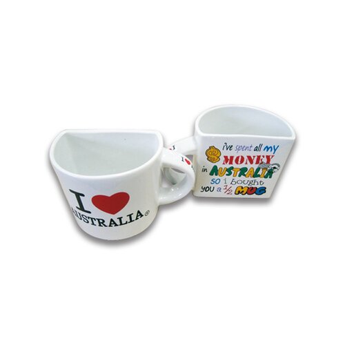 Half a Coffee Mug 'I Love Australia' - Coffee Mug
