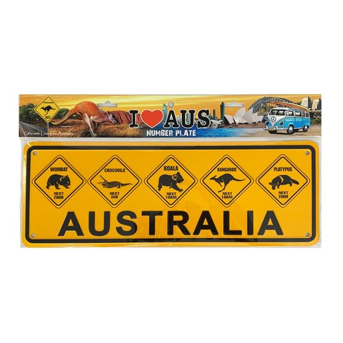 'Australia' Roadsigns - Number Plate