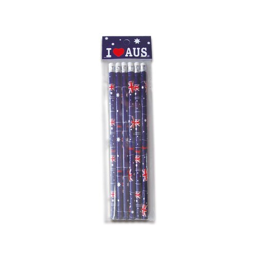 Australian Flag Pencils - 6 Pack