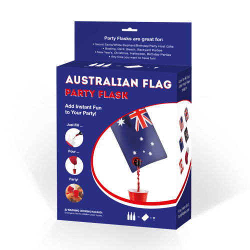 AUSTRALIAN FLAG DESIGN PARTY FLASK - 2 LITRE CAPACITY