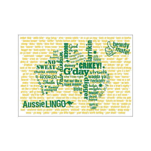 Austrlaian Lingo Postcard