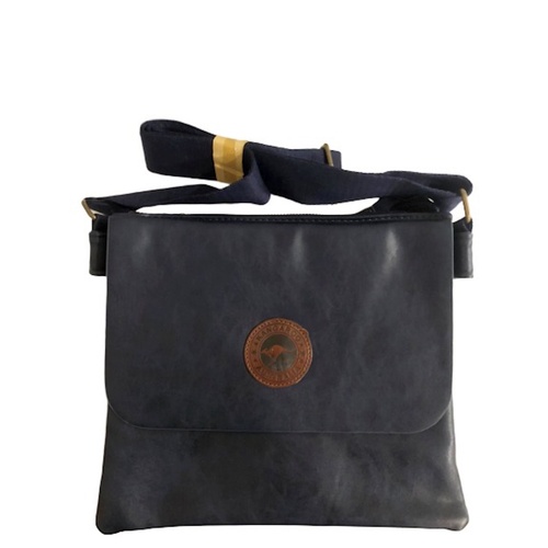 Navy Travel Bag with Two Zippers