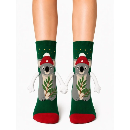 Christmas Koala with Magnet - Adult Socks