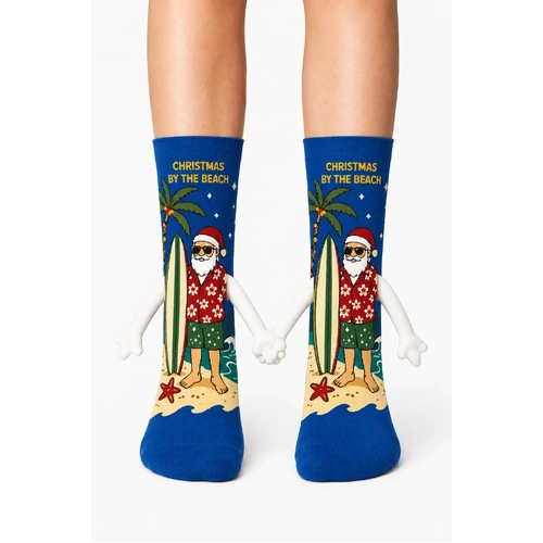Christmas By The Beach with Magnet - Adult Socks