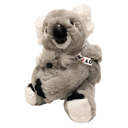 Koala with Two Babies & Ribbon Plush Toy