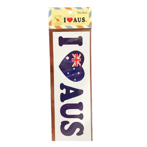 I Love Aus Australian Flag Sticker - 1 Pack