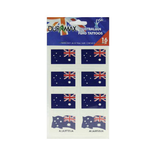 Australian Flag Tattoos - 16 Pack