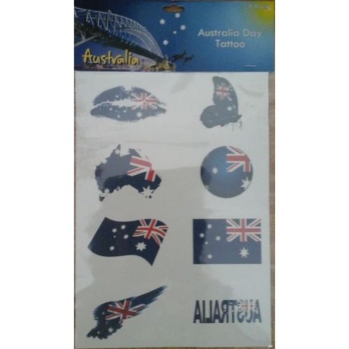 Australian Flag Tattoo Pack - 8 Pack