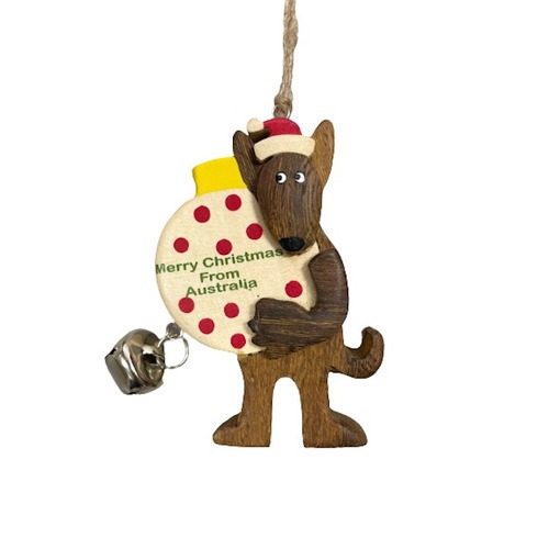 Kangaroo Ball & Bell - Christmas Ornament