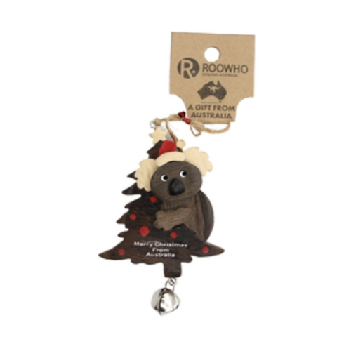 Koala Christmas Tree & Bell - Christmas Ornament