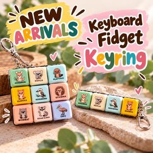 New Australian Animals Keyboard Fidget Keyrings – Click &amp; Light Up!
